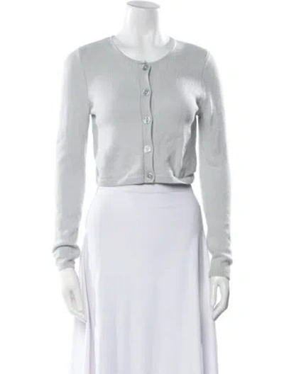 Pre-owned Reformation Cashmere Crew Neck Sweater In White