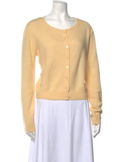 Pre-owned Reformation Cashmere Crew Neck Sweater In White
