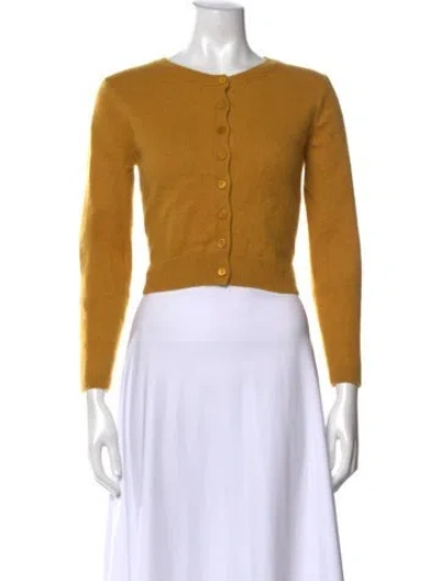 Pre-owned Reformation Cashmere Crew Neck Sweater In Yellow
