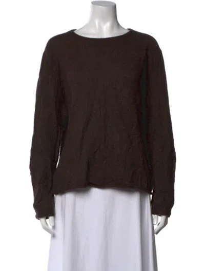 Pre-owned Reformation Cashmere Crew Neck Sweatshirt In Brown