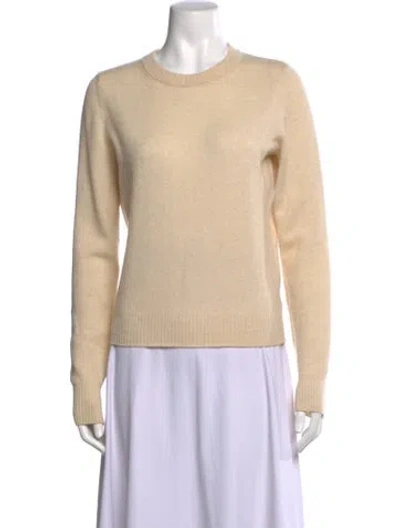 Pre-owned Reformation Cashmere Crew Neck Sweatshirt In Neutrals/white