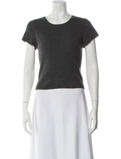 Pre-owned Reformation Cashmere Crew Neck T-shirt In Gray