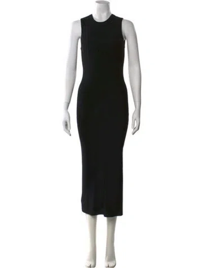 Pre-owned Reformation Cashmere Long Dress In Black