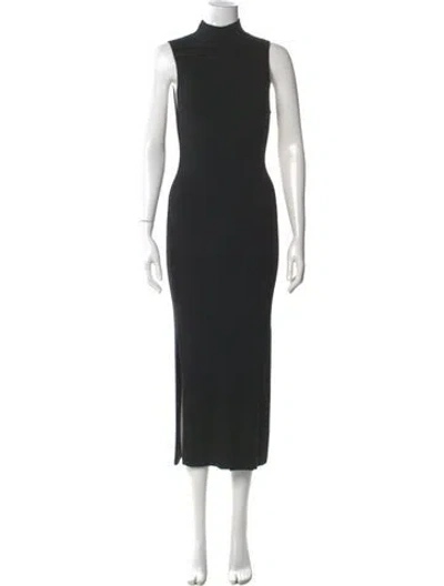 Pre-owned Reformation Cashmere Long Dress In Black