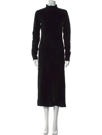 Pre-owned Reformation Cashmere Long Dress In Black