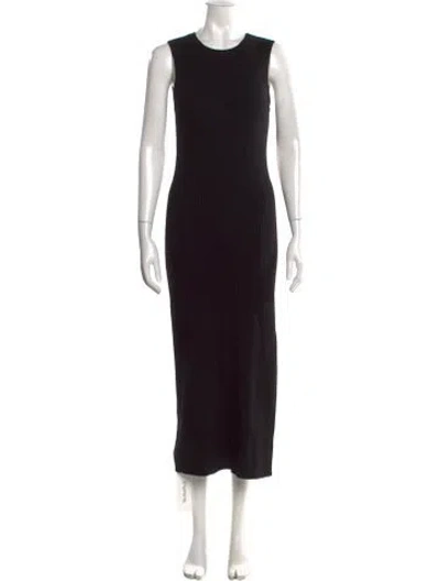 Pre-owned Reformation Cashmere Long Dress In Black