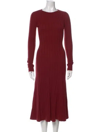Pre-owned Reformation Cashmere Long Dress In Burgundy