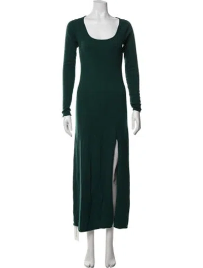 Pre-owned Reformation Cashmere Long Dress In Green