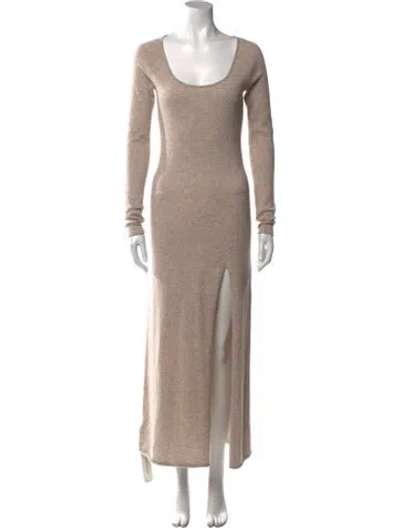 Pre-owned Reformation Cashmere Long Dress In Neutral