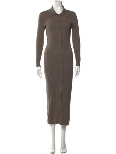 Pre-owned Reformation Cashmere Long Dress In Neutral