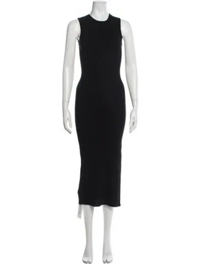 Pre-owned Reformation Cashmere Midi Length Dress In Black