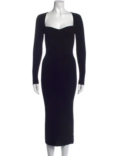 Pre-owned Reformation Cashmere Midi Length Dress In Black