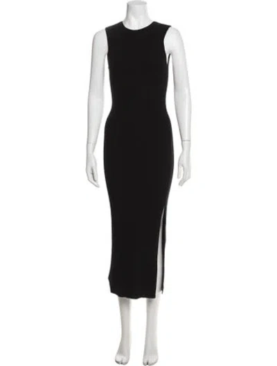 Pre-owned Reformation Cashmere Midi Length Dress In Black