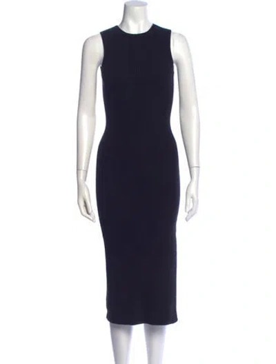 Pre-owned Reformation Cashmere Midi Length Dress In Blue