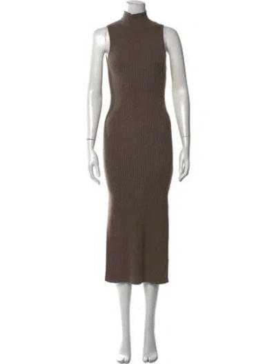 Pre-owned Reformation Cashmere Midi Length Dress In Brown