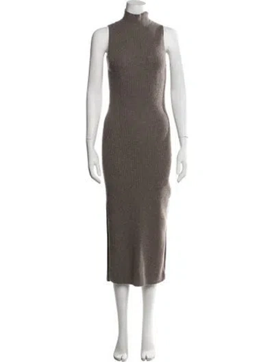 Pre-owned Reformation Cashmere Midi Length Dress In Brown