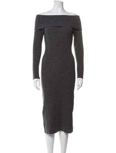Pre-owned Reformation Cashmere Midi Length Dress In Gray