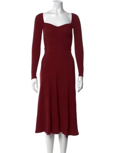 Pre-owned Reformation Cashmere Midi Length Dress In Red