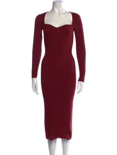 Pre-owned Reformation Cashmere Midi Length Dress In Red