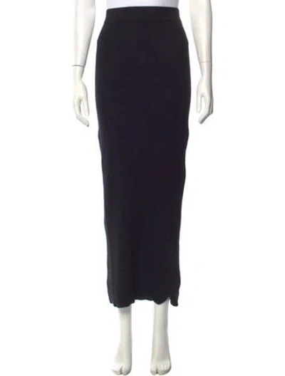 Pre-owned Reformation Cashmere Midi Length Skirt In Black