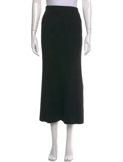 Pre-owned Reformation Cashmere Midi Length Skirt In Black