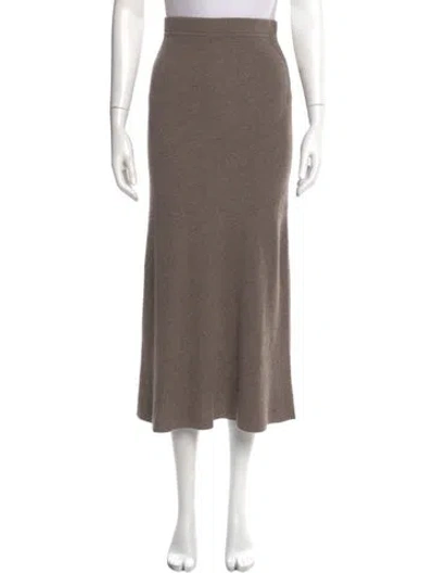 Pre-owned Reformation Cashmere Midi Length Skirt In Brown