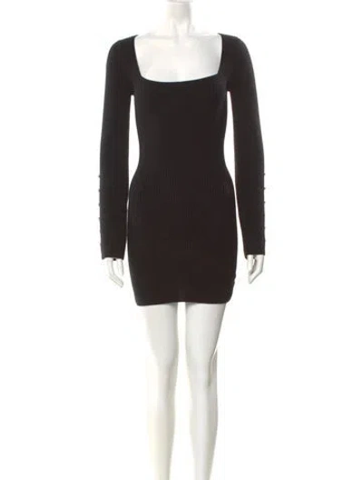 Pre-owned Reformation Cashmere Mini Dress In Black