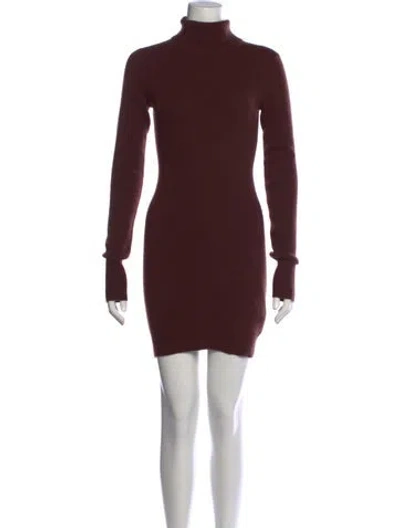 Pre-owned Reformation Cashmere Mini Dress In Burgundy