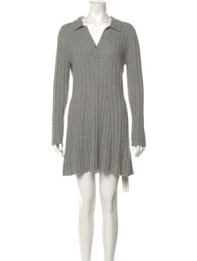 Pre-owned Reformation Cashmere Mini Dress In Gray