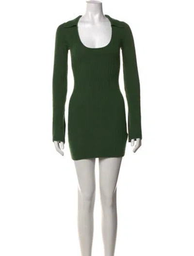 Pre-owned Reformation Cashmere Mini Dress In Green