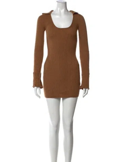 Pre-owned Reformation Cashmere Mini Dress In Neutrals