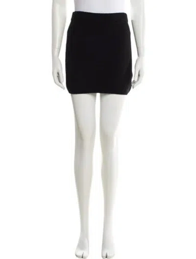 Pre-owned Reformation Cashmere Mini Skirt In Black