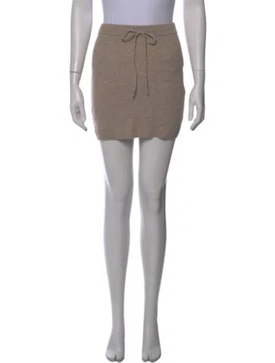 Pre-owned Reformation Cashmere Mini Skirt In Neutral