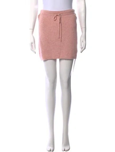 Pre-owned Reformation Cashmere Mini Skirt In Pink