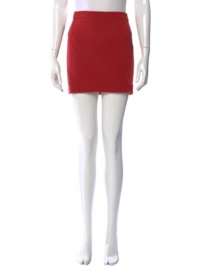 Pre-owned Reformation Cashmere Mini Skirt In Red