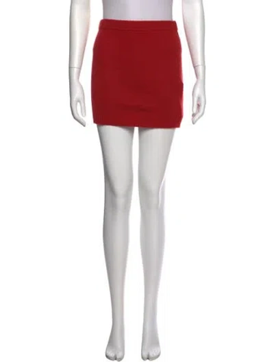 Pre-owned Reformation Cashmere Mini Skirt In Red