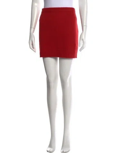 Pre-owned Reformation Cashmere Mini Skirt In Red