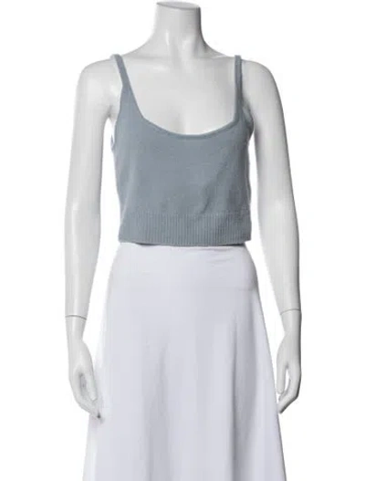 Pre-owned Reformation Cashmere Mock Neck Crop Top In Neutral