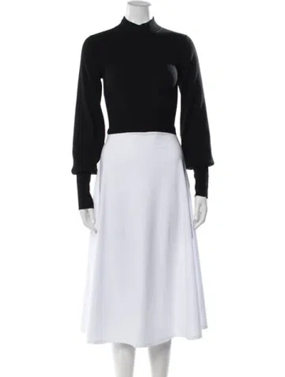 Pre-owned Reformation Cashmere Mock Neck Sweater In Black