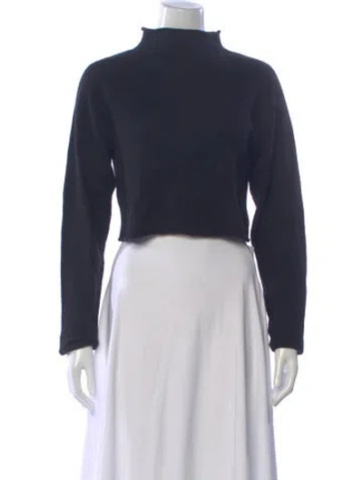 Pre-owned Reformation Cashmere Mock Neck Sweater In Blue