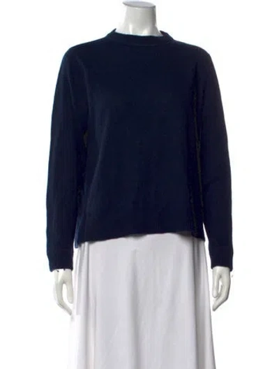 Pre-owned Reformation Cashmere Mock Neck Sweater In Blue