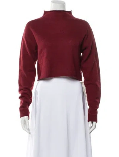 Pre-owned Reformation Cashmere Mock Neck Sweater In Brown