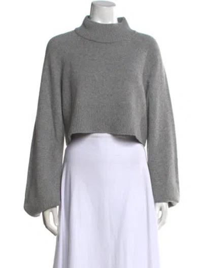 Pre-owned Reformation Cashmere Mock Neck Sweater In Gray