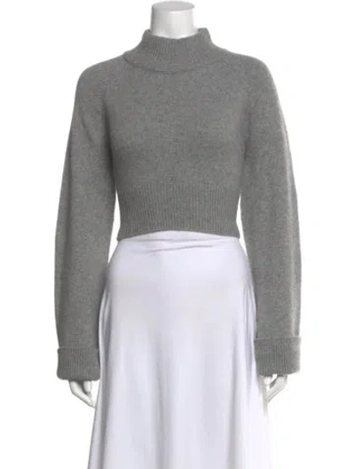 Pre-owned Reformation Cashmere Mock Neck Sweater In Gray