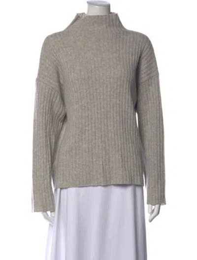 Pre-owned Reformation Cashmere Mock Neck Sweater In Grey