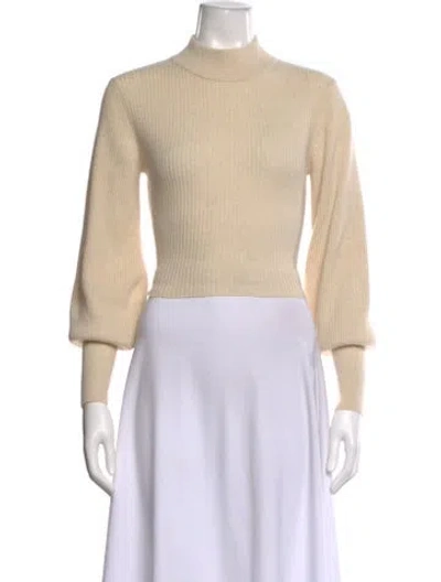 Pre-owned Reformation Cashmere Mock Neck Top W/ Tags In Neutral