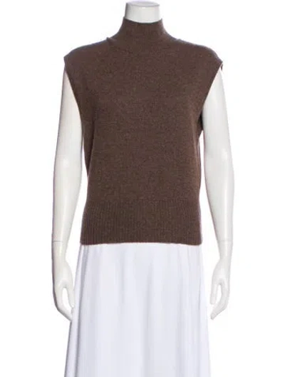 Pre-owned Reformation Cashmere Printed Vest In Brown