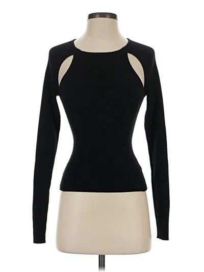 Pre-owned Reformation Cashmere Pullover Sweater In Black