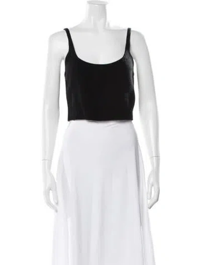 Pre-owned Reformation Cashmere Scoop Neck Crop Top In White
