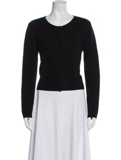 Pre-owned Reformation Cashmere Scoop Neck Sweater In Black